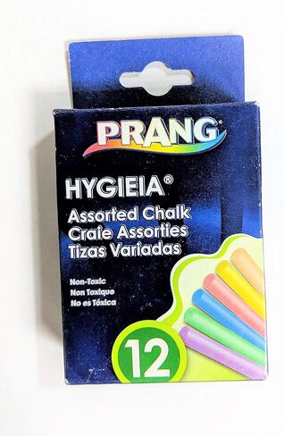 Prang Hygieia Chalk, 3.25 x 0.375 Inch Chalk Sticks, 12 Count, Assorted Colors (8 Pack) in Saudi Arabia
