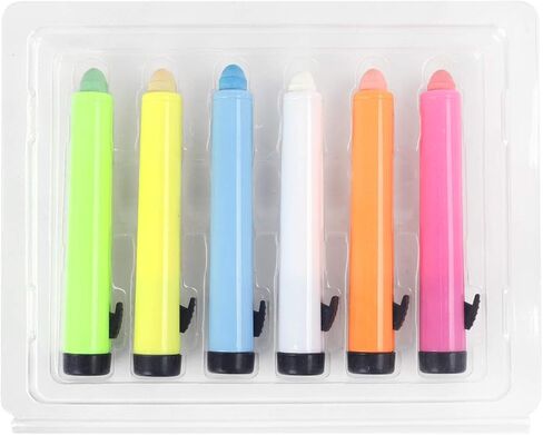Dustless Twistable Chalk Non-toxic Colored Chalk 1.0mm Tip Art Tool for Whiteboard Blackboard Kids Children Drawing Writing, 12 Pack in Kuwait