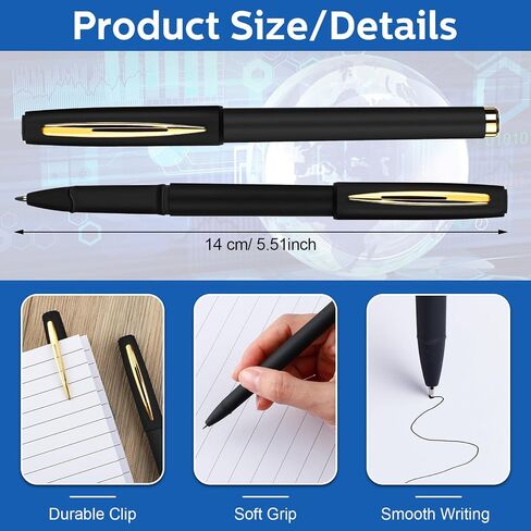 Tatuo 60 Pieces Gel Pens Bulk Gel Ink Rollerball Pens 0.5 mm Bold Point Ink Pens Black Pens Bulk Pens Black Ink Business Pens Roller Ball Pens with Box for Office, School, Teachers, Students in Saudi Arabia