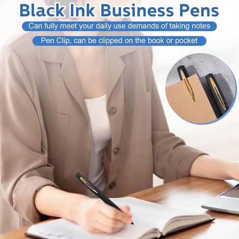 Tatuo 60 Pieces Gel Pens Bulk Gel Ink Rollerball Pens 0.5 mm Bold Point Ink Pens Black Pens Bulk Pens Black Ink Business Pens Roller Ball Pens with Box for Office, School, Teachers, Students in Saudi Arabia