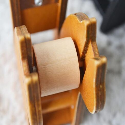 Desktop Tape Dispenser,Cat Design Tape Dispenser Vintage Wooden Cute Kitty Tape Dispenser Stand Cutter Desktop Packing and Shipping Tool Adhesive Roll Holder with Cutter for Home Office in Saudi Arabia