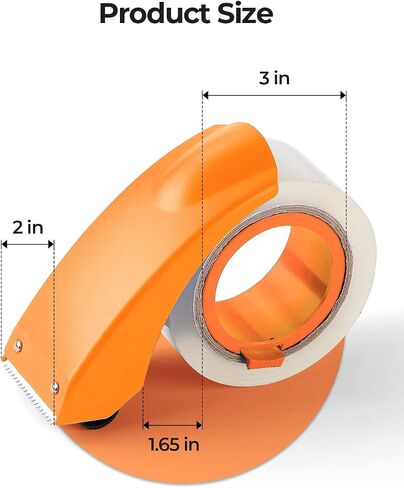 MUNBYN Packing Tape Dispenser, Metal Handheld 3" Core Tape Gun Dispenser，Lighweight Tape Cutter Great for Heavy Duty Shippping, Moving Mailing Box Sealing Carton Packaging (Not Include Packing Tape) in Saudi Arabia