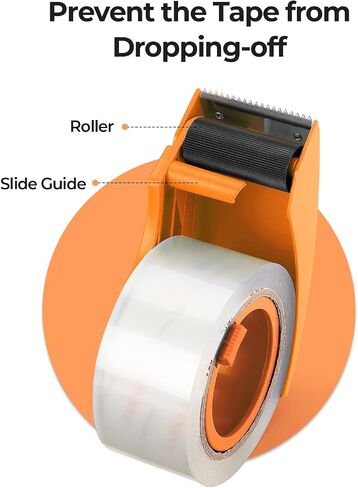 MUNBYN Packing Tape Dispenser, Metal Handheld 3" Core Tape Gun Dispenser，Lighweight Tape Cutter Great for Heavy Duty Shippping, Moving Mailing Box Sealing Carton Packaging (Not Include Packing Tape) in Saudi Arabia