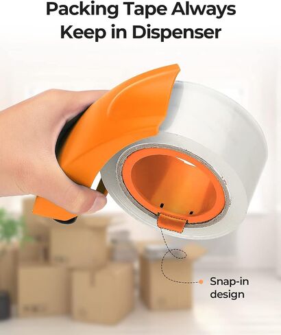 MUNBYN Packing Tape Dispenser, Metal Handheld 3" Core Tape Gun Dispenser，Lighweight Tape Cutter Great for Heavy Duty Shippping, Moving Mailing Box Sealing Carton Packaging (Not Include Packing Tape) in Saudi Arabia