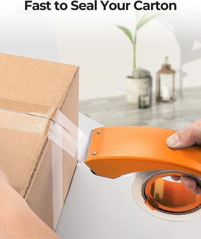 MUNBYN Packing Tape Dispenser, Metal Handheld 3" Core Tape Gun Dispenser，Lighweight Tape Cutter Great for Heavy Duty Shippping, Moving Mailing Box Sealing Carton Packaging (Not Include Packing Tape) in Saudi Arabia