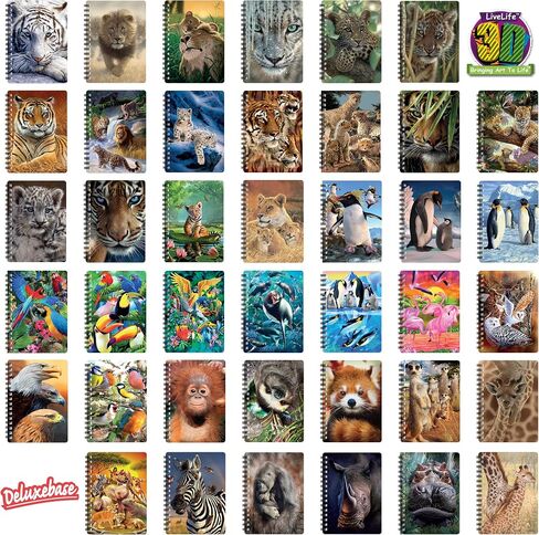 3D LiveLife Jotter - Baby Red Panda from Deluxebase. Lenticular 3D Red Panda 6x4 Spiral Notebook with plain recycled paper pages. Artwork licensed from renowned artist David Penfound in Saudi Arabia