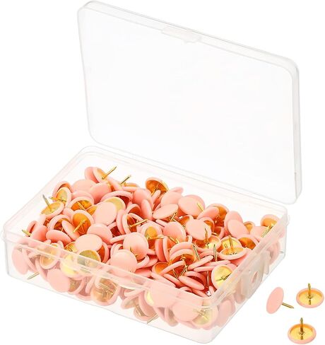 PATIKIL Push Pins, 100 Pack Plastic Roundness Pushpin Decorative Thumb Tacks Golden Steel Point for Cork Board, Blue in Kuwait