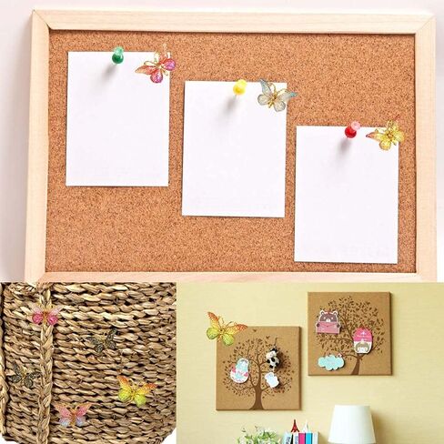 12 قطعة دبوس تثبيت معدني على شكل فراشة، دبابيس زخرفية، لجدار الصور، جدار مميز، لوحة بيضاء، لوحة فلين، خريطة، لوحة إعلانات، مكتب أو منزل in Kuwait