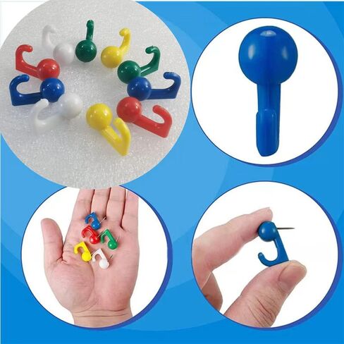 Duoduole 50 جهاز كمبيوتر شخصي ملون دفع دبوس السنانير البلاستيك رؤساء الفلين مجلس السنانير الزخرفية دبوس المسامير جدار الإبهام المسامير هوك للصور جدار لوحة الإعلانات جدار المنزل المنزل مكتب اللوازم المدرسية in Kuwait