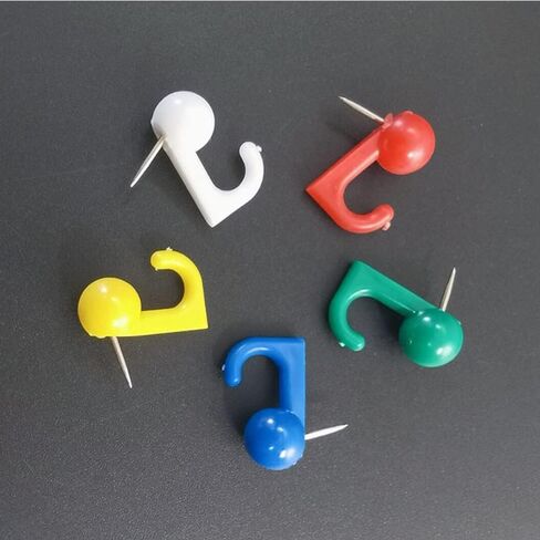 Duoduole 50 جهاز كمبيوتر شخصي ملون دفع دبوس السنانير البلاستيك رؤساء الفلين مجلس السنانير الزخرفية دبوس المسامير جدار الإبهام المسامير هوك للصور جدار لوحة الإعلانات جدار المنزل المنزل مكتب اللوازم المدرسية in Kuwait