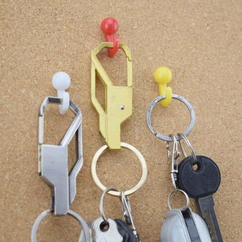 Duoduole 50 جهاز كمبيوتر شخصي ملون دفع دبوس السنانير البلاستيك رؤساء الفلين مجلس السنانير الزخرفية دبوس المسامير جدار الإبهام المسامير هوك للصور جدار لوحة الإعلانات جدار المنزل المنزل مكتب اللوازم المدرسية in Kuwait