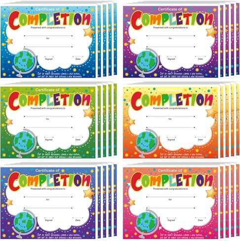 كولار 36 شهادة إتمام ملونة، شهادات إنجاز دبلوم تخرج للاطفال، شهادات تخرج مدرسية، شهادات شهادات تخرج للطلاب in Kuwait