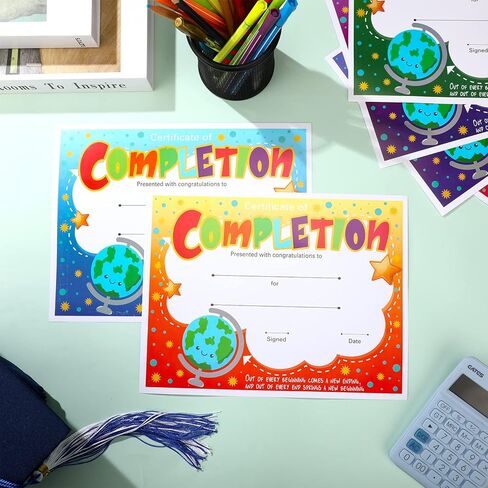 كولار 36 شهادة إتمام ملونة، شهادات إنجاز دبلوم تخرج للاطفال، شهادات تخرج مدرسية، شهادات شهادات تخرج للطلاب in Kuwait