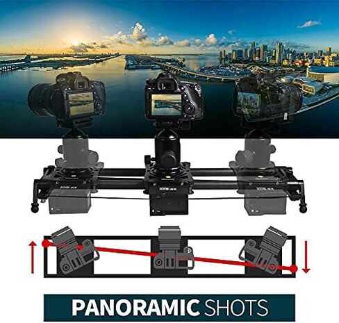 KONOVA P1S3 Wireless Motorized Carbon Slider Parallax Panorama Video for DSLR, Mirrorless, Mobile Phone with Carry Bag (60cm (23.6")) in Saudi Arabia