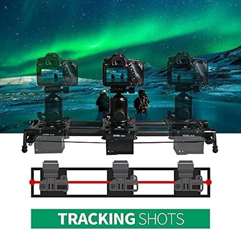 KONOVA P1S3 Wireless Motorized Carbon Slider Parallax Panorama Video for DSLR, Mirrorless, Mobile Phone with Carry Bag (60cm (23.6")) in Saudi Arabia