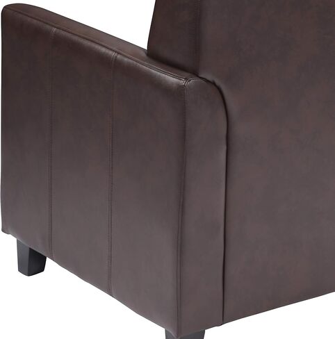 Flash Furniture Hercules Diplomat Series LeatherSoft Upholstered Side Reception Chair, Lobby Chair with Cushions and Flared Arms, Navy in Saudi Arabia