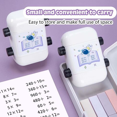 2 in 1 Math Roller Stamps 3Pcs:Addition Subtraction Multiplication Division 2 in 1 Math Roller Stamps,Smart Dual Head Math Roller Stamp for Math Problems,Math Roller Stamps for Preschool Kindergarten in Saudi Arabia
