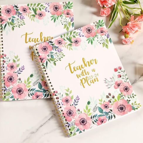 Teacher Planner 2023-2024 - Academic Lesson Planner, July 2023 - June 2024, 9.7'' x 7.7'', Lesson Plan Book, Weekly & Monthly Lesson Planner with Quotes, Monthly Calendars, Weekly Activity Schedule in Saudi Arabia