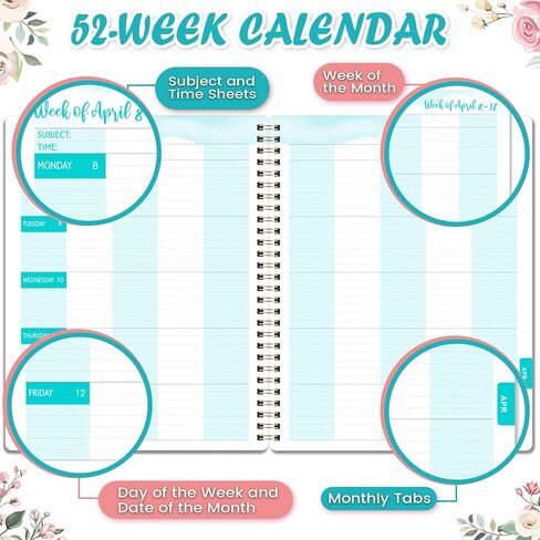 Teacher Planner 2023-2024 - Academic Lesson Planner, July 2023 - June 2024, 9.7'' x 7.7'', Lesson Plan Book, Weekly & Monthly Lesson Planner with Quotes, Monthly Calendars, Weekly Activity Schedule in Saudi Arabia