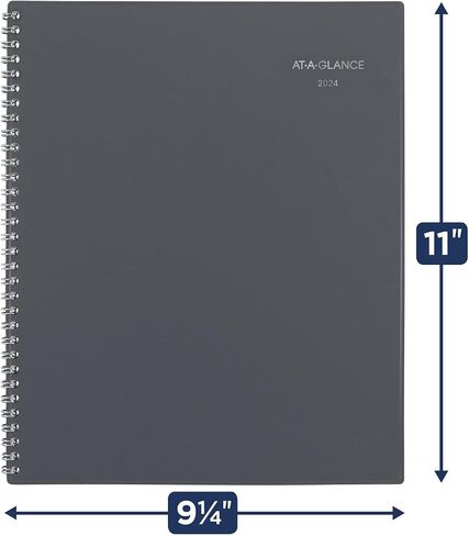 AT-A-GLANCE 2023 مخطط أسبوعي وشهري، DayMinder، 5 بوصة × 8 بوصة، صغير، حلزوني، علامات تبويب شهرية، رمادي (GC20007) in Saudi Arabia