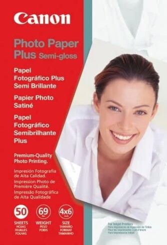 Canon SG-201 8X10(50) Photo Paper Plus Semi-Gloss 8" x 10" (50 Sheets) (SG-201 8X10) in Saudi Arabia
