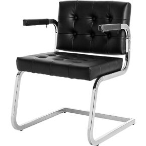 Okeysen Conference Room Chair, Office Guest Chair & Reception Chair, Waiting Room Chair with Sled Base, Modern Leather Office Desk Chair no Wheels.