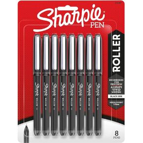 SHARPIE® Rollerball Pens, Needle Point (0.5mm) Precision Pen, Black Ink, Pack Of 8 in Kuwait