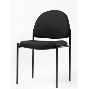 OfficeFactor Stacking Guest Chair, Fabric Upholstered Waiting Room Chair for Business, Doctor’s Office, Lobbies, Extra Seating