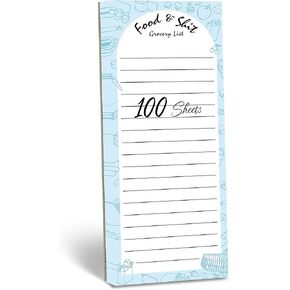 Hebayy 2 Packs Grocery List, 200 Sheets Magnetic Notepad Food & Shit Funny Shopping List Magnet Tear Off Memo Note To Do List Planner for Refrigerator (3" x 8") in Saudi Arabia