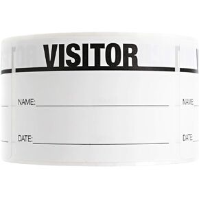 Chartreuse Visitor Pass / 500 Fluorescent Yellow ID Labels/Safety Identification Badge Stickers
