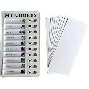 لوحات Do List Checklis، لوحات تخطيط المهام البلاستيكية RV Chore، لوحات المذكرات، لوحة رسائل قابلة للفصل، لوحات تخطيط جدول التمرير، مع 3 بطاقات لملحقات العناصر (أبيض) in Kuwait