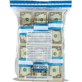 أكياس الإيداع الشفافة من BankSuppliesUltima Blue | 9 عرض × 12 ارتفاع | عبوة 100 | العبور والتحويل والأشياء الثمينة | شريط واضح للعبث| إغلاق رفرف أسير | حقيبة ودائع الأمن in Kuwait