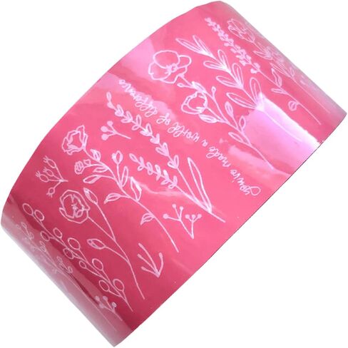 شريط تعبئة الأعمال الصغيرة من The Farming Artist Mailed It Designer Pink Floral© - شريط تغليف جميل للشحن - 2 بوصة × 55 ياردة، 165 قدمًا (وردي، 55 ياردة لفة) in Kuwait