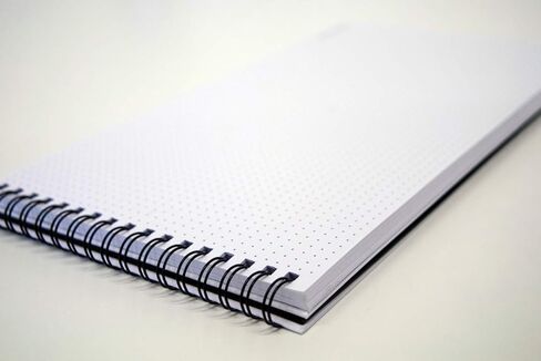 دفتر Portage Desktop Dot Grid - دفتر ملاحظات حلزوني علوي، مجلة منقط مع ورق سميك ممتاز وغطاء قوي، يوضع بشكل مسطح على المكتب، مثالي للمدرسة أو العمل، مصمم ليناسب بشكل مريح أسفل لوحة المفاتيح - 6 بوصة × 11 بوصة in Kuwait