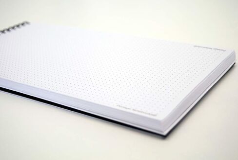 دفتر Portage Desktop Dot Grid - دفتر ملاحظات حلزوني علوي، مجلة منقط مع ورق سميك ممتاز وغطاء قوي، يوضع بشكل مسطح على المكتب، مثالي للمدرسة أو العمل، مصمم ليناسب بشكل مريح أسفل لوحة المفاتيح - 6 بوصة × 11 بوصة in Kuwait