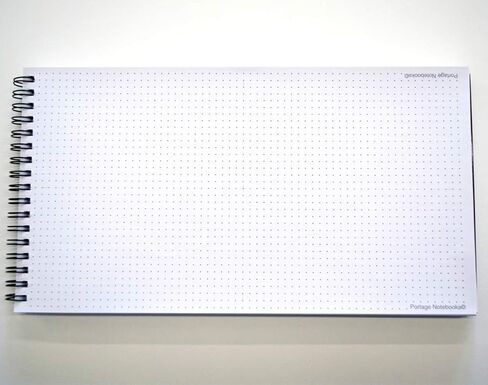 دفتر Portage Desktop Dot Grid - دفتر ملاحظات حلزوني علوي، مجلة منقط مع ورق سميك ممتاز وغطاء قوي، يوضع بشكل مسطح على المكتب، مثالي للمدرسة أو العمل، مصمم ليناسب بشكل مريح أسفل لوحة المفاتيح - 6 بوصة × 11 بوصة in Kuwait