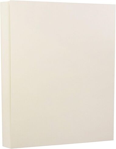 JAM PAPER Strathmore 24lb Paper - 90 gsm - 8.5 x 11 - Bright White Laid - 100 Sheets/Pack in Saudi Arabia