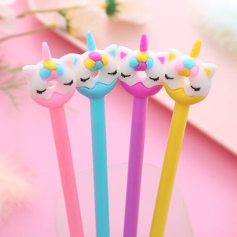 YEKAOZH 4 Pcs Cute Cartoon Animal Erasable Rollerball Pen, 0.35mm Erasable Gel Pens, Rollerball Gel Erasable Pens for Kids Students Office Gift Adult Writing Kids in Saudi Arabia