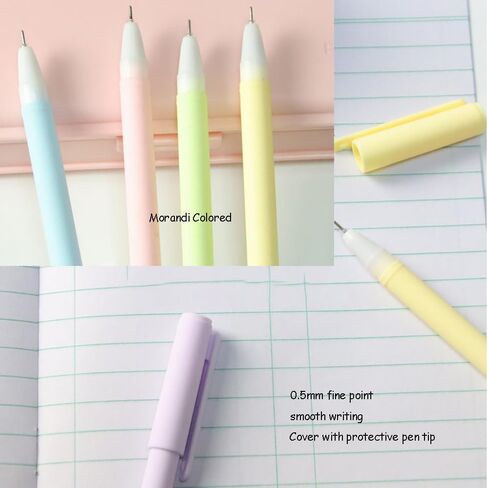 شايدشين اقلام حبر جل كاواي لطيفة من 6 قطع، اقلام جل موراندي ملونة على الطراز الياباني، مجموعة ادوات مكتبية مدرسية للاطفال والطلاب in Kuwait