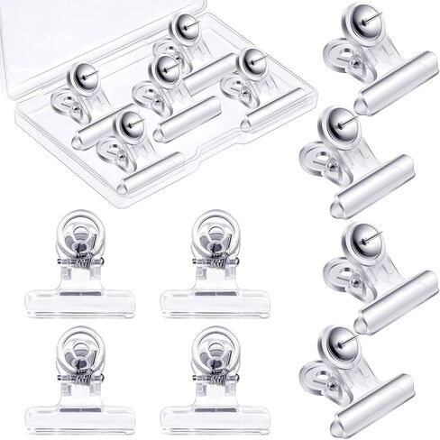 Sabary 30 قطعة من دبابيس الدفع، مشابك بولدوج، دبابيس ضغط بلاستيكية مع مشابك لألواح الإعلانات وألواح الفلين وجدران الصور (شفاف، 30 مم) in Kuwait