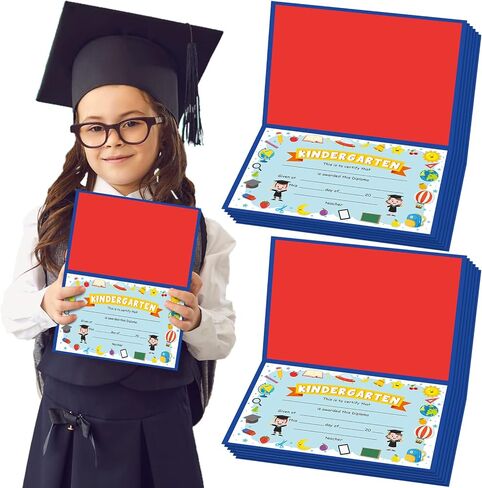 72 Pcs Bulk Kindergarten Diplomas Kindergarten Graduation Award Certificates 2024 Classroom Activities Certificate for Kids Students Teachers Supplies(Black Kindergarten) in Saudi Arabia