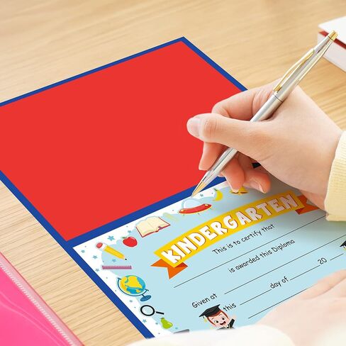 72 Pcs Bulk Kindergarten Diplomas Kindergarten Graduation Award Certificates 2024 Classroom Activities Certificate for Kids Students Teachers Supplies(Black Kindergarten) in Saudi Arabia