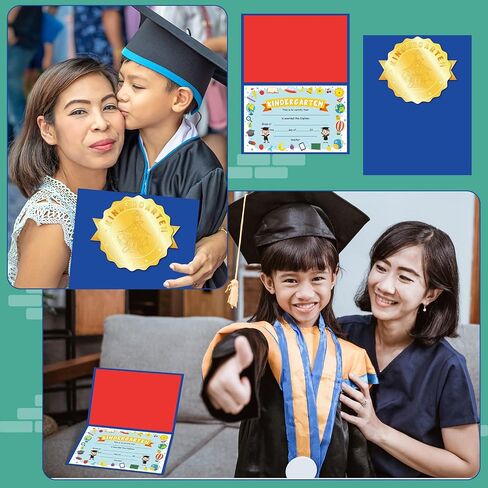 72 Pcs Bulk Kindergarten Diplomas Kindergarten Graduation Award Certificates 2024 Classroom Activities Certificate for Kids Students Teachers Supplies(Black Kindergarten) in Saudi Arabia