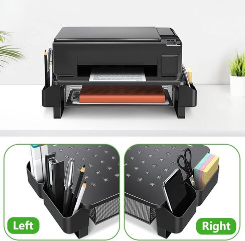 Zimilar Monitor Stand Riser with Metal Mesh Drawer+Monitor Stand Riser with Drawer, Monitor Riser with Side Storage Pockets for Desk in Kuwait