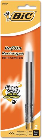 BIC Standard Refills - Medium Point 1.0mm fits Wide Body, Velocity, XXL, Pro+, ReAction and AI 2ct, Black (MRC21-Blk) in Saudi Arabia