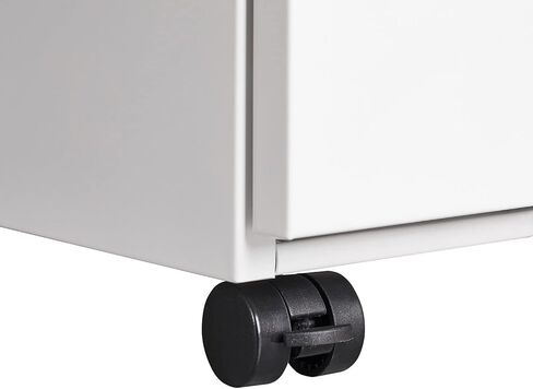 3-Drawer Mobile File Cabinet with Lock, Office Storage Filing Cabinet for Legal/Letter Size, Pre-Assembled Metal File Cabinet Except Wheels Under Desk (2 Drawer,Black) in Kuwait