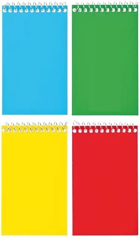 وسادات مذكرات Parque et Papier، مقاس 3x5 بوصة، ذات خطوط ضيقة، مزدوجة الجوانب، دفتر مذكرات سلكي، لوحة خدش، 50 صفحة لكل منها، 12 لونًا لكل مجموعة، (KDASI821) in Saudi Arabia