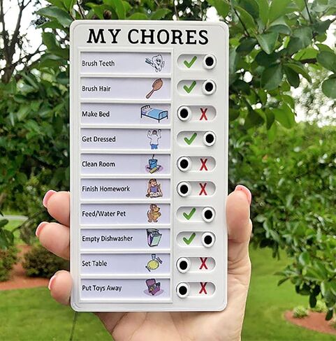 لوحات Do List Checklis، لوحات تخطيط المهام البلاستيكية RV Chore، لوحات المذكرات، لوحة رسائل قابلة للفصل، لوحات تخطيط جدول التمرير، مع 3 بطاقات لملحقات العناصر (أبيض) in Saudi Arabia