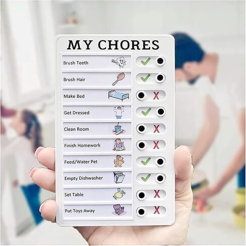 لوحات Do List Checklis، لوحات تخطيط المهام البلاستيكية RV Chore، لوحات المذكرات، لوحة رسائل قابلة للفصل، لوحات تخطيط جدول التمرير، مع 3 بطاقات لملحقات العناصر (أبيض) in Saudi Arabia