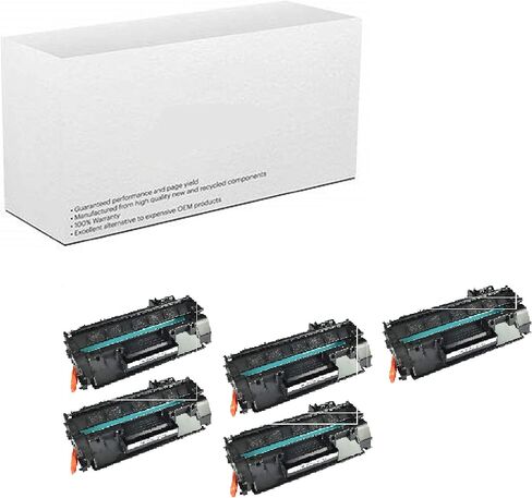 استبدال خرطوشة الحبر AM-Ink 5 عبوات متوافقة مع 3479B001 CRG-119 لطابعة Canon LBP 6300DN 6650DN 6670DN MF5850DN MF5880DN MF5950DW MF5960DN MF6160DW MF6180DW (أسود) in Kuwait